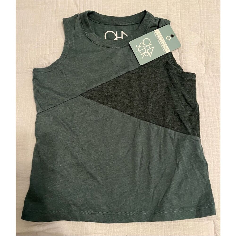 Chaser Kids Sleeveless Green Top NEW NWT